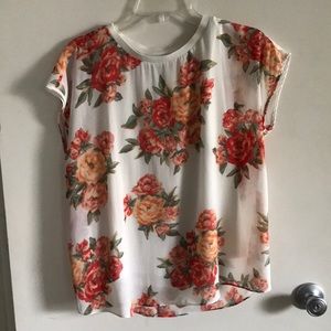 Perfect top for fall!!! Beautiful orange colors.